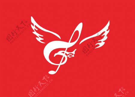 凤凰音符logo标志商标