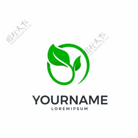 绿色环保茶叶茶园logo标志