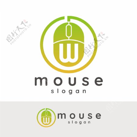mouse鼠标logo图标设计