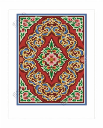 藏族毛毯花纹