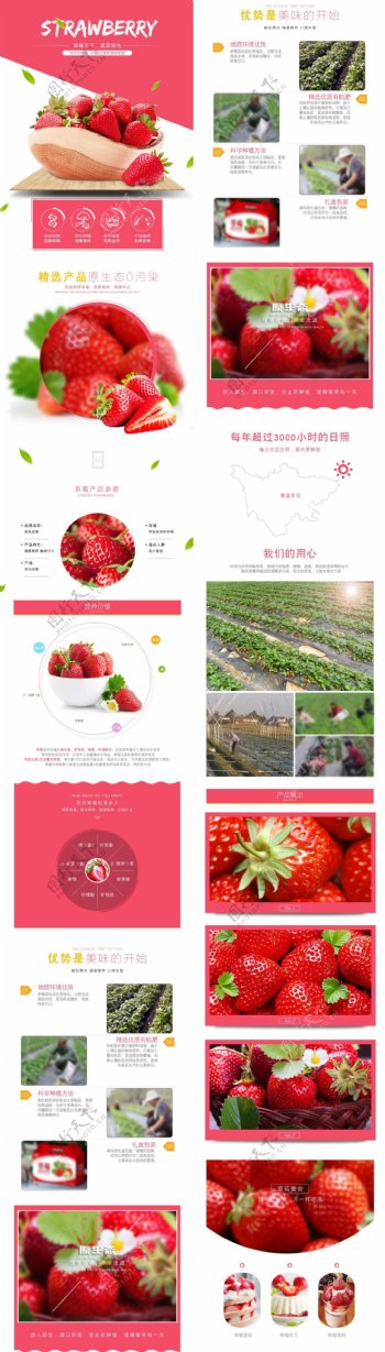 电商淘宝草莓详情页