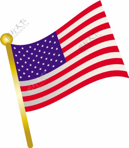 美国国旗图片矢量