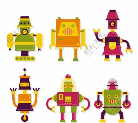 6款创意拼色机器人
