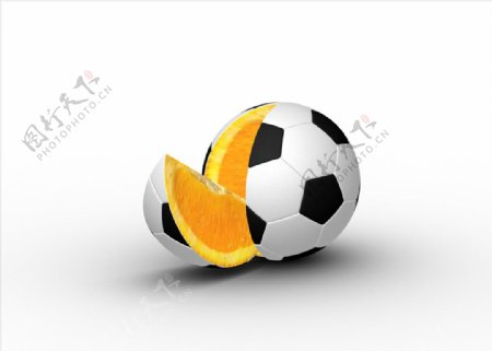 创意足球橙子