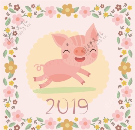2019台历素材猪