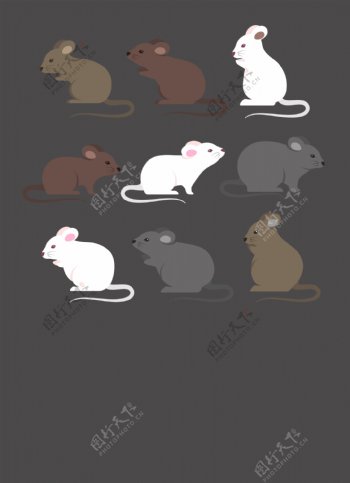 可爱卡通老鼠插画
