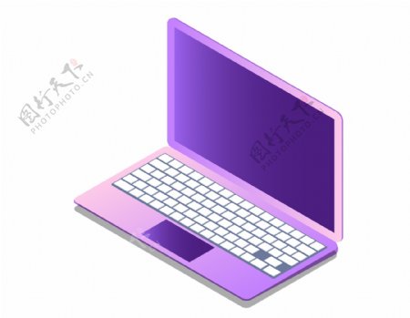 卡通紫色笔记本元素
