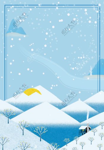 冬季大雪节气背景设计