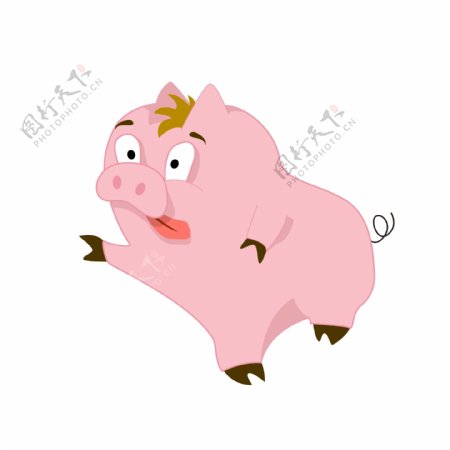简约猪年卡通猪形象表情包可爱猪元素