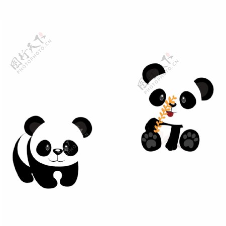 卡通可爱国宝熊猫设计可商用元素