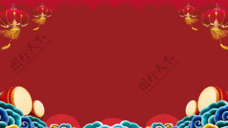 传统喜庆新年春节背景图