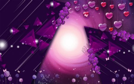 紫色浪漫梦幻效果图