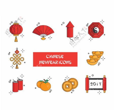 中国风新年图标