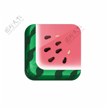 西瓜icon图标拟物化水果