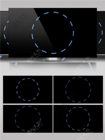 虚线设计圆圈动画视频素材