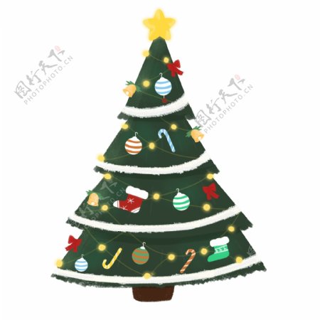 彩绘圣诞树装饰设计
