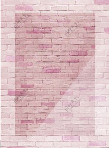 粉色光照效果砖头背景墙