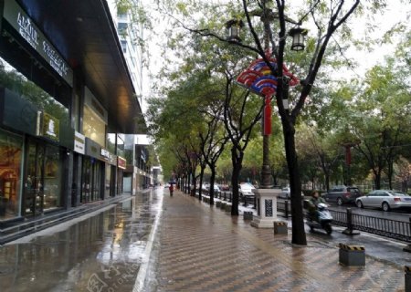 雨天的街道风景