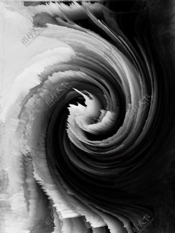 3d黑白漩涡混合抽象背景