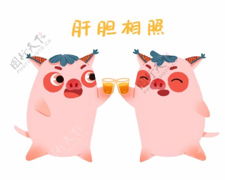 2019新年喜庆布艺装饰风格小猪