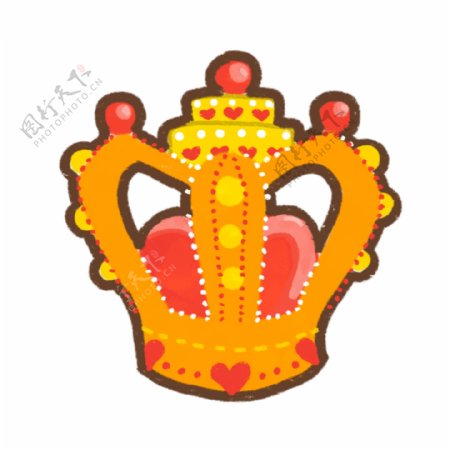 卡通手绘插画装饰王子公主皇冠