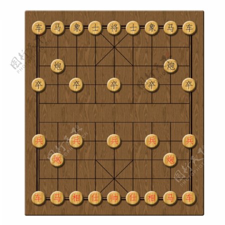 中国传统游戏象棋图案效果素材