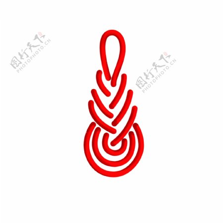 中国结红色传统琵琶结