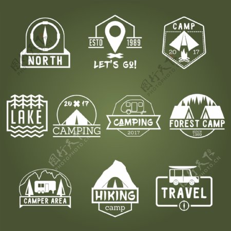 野营露营图标设计
