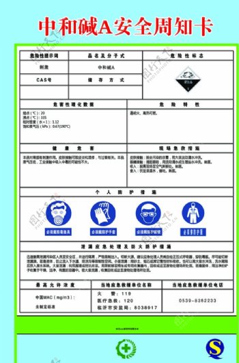 中和碱A周知卡