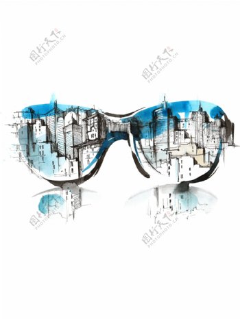 现代创意眼镜图案