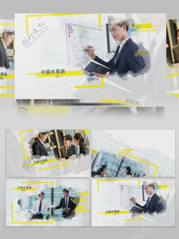 素雅中国风图片展示视频AE模板