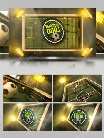 足球推广宣传介绍LOGO标志AE片头模板