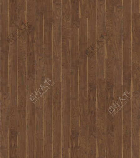 室内棕色胡桃实木地板贴图