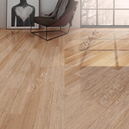光滑舒适木质地板3d模型