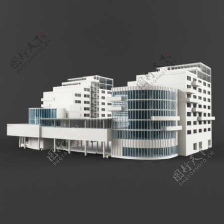 商务楼3d模型素材建筑模型