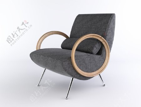 个性朴实舒适沙发椅3d模型