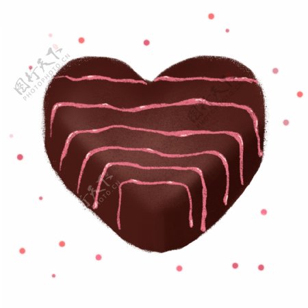 粉色情人节手绘风巧克力美食食物可商用元素