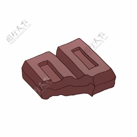 咬掉一口的巧克力可商用