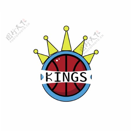 NBA国王队篮球装饰矢量图案