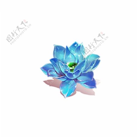 创意蓝色的莲花素材可商用