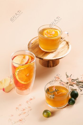 橙子苹果水果茶