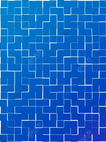 纯原创蓝色渐变几何图形拼贴背景