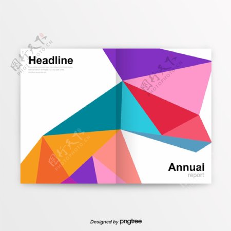 彩色创意三角形的商业图
