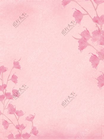 全原创粉色水彩花朵背景素材