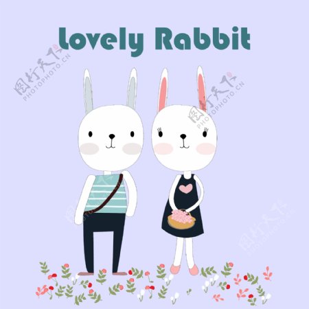 小兔子两只小可爱