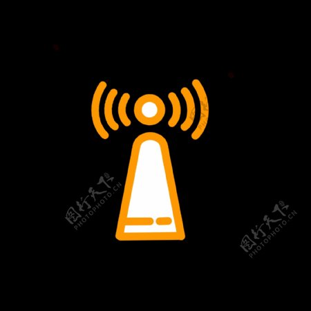 黄色无线信号网络标识