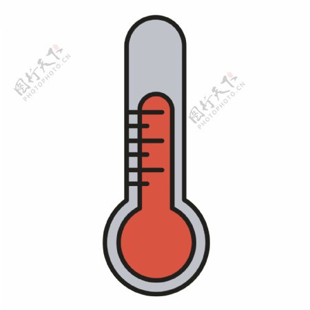 一个显示高温的温度计