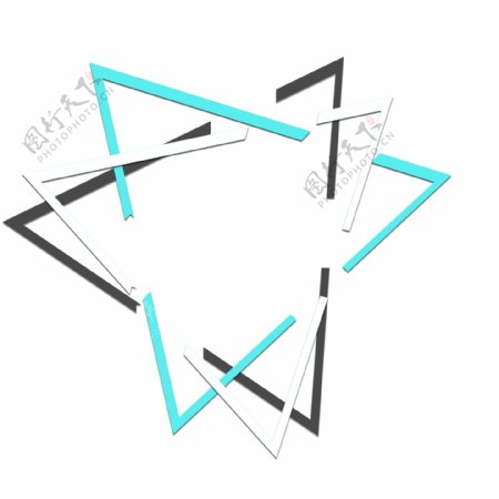 水彩三角形不规则图案