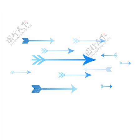 蓝色立体科技箭头工具图标