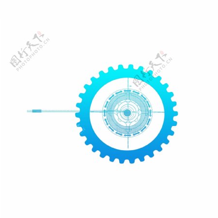创意蓝色圆形图案科技元素